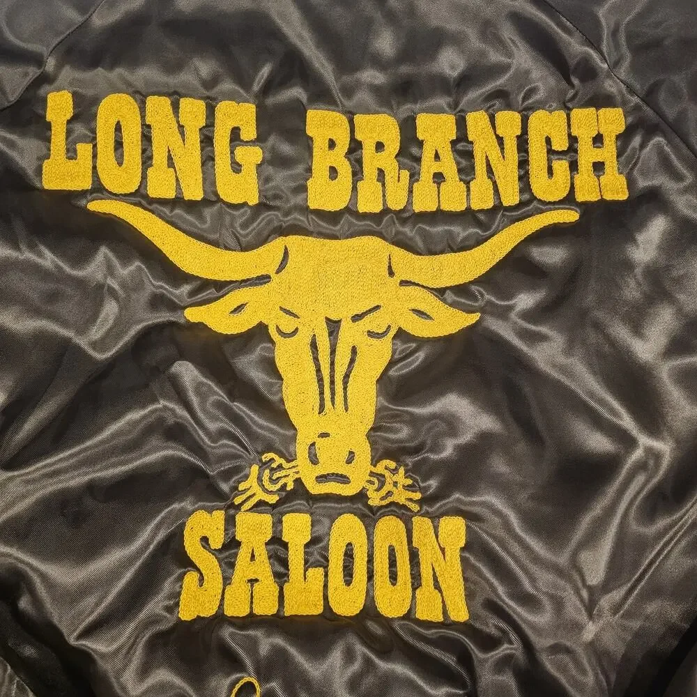Vintage Aristo Jac Satin Jacket Mens Medium LONG BRANCH SALOON Sanford Michigan